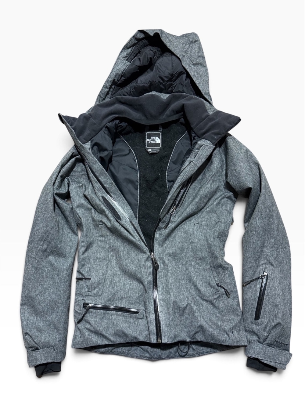 The North Face Women's Moonshine Insulated Ski Jacket XS Gray PrimaLoft DryVent